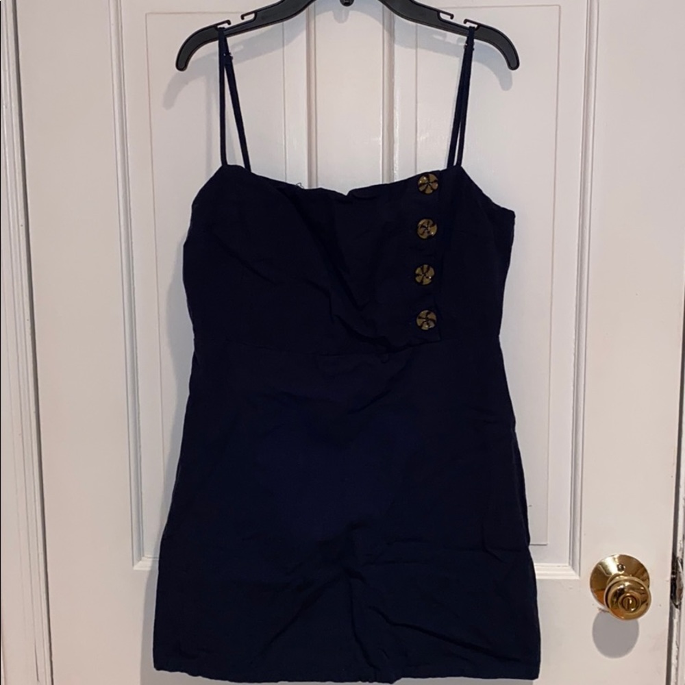 Urban Outfitters navy dress with buttons